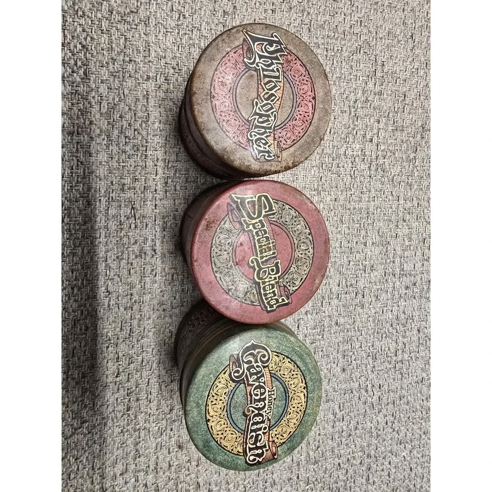 Three Colorful and Collectible Vintage The Tinder Box Empty Tobacco Tins